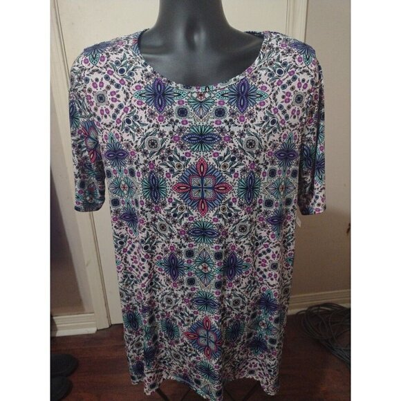 East 5th Tops - NWT EAST 5TH WOMENS LARGE L STRETCH BUTTON UP FLORAL BLOUSE - NEW WITH TAGS